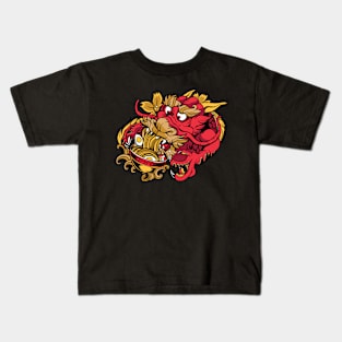 Dragon Eating Ramen Kids T-Shirt